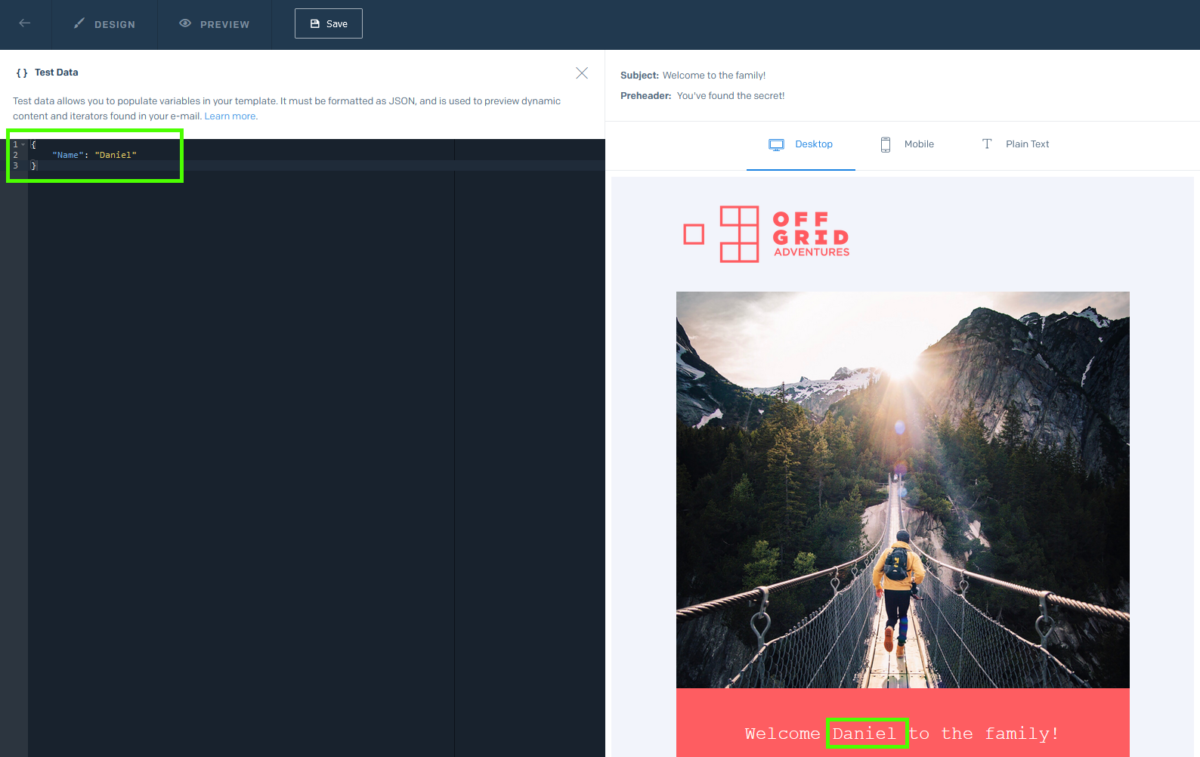 SendGrid testowanie szablonów